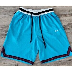 Nike DNA Mens Basketball Shorts Sz Large Teal Purple Silver Grape Drifit EUC